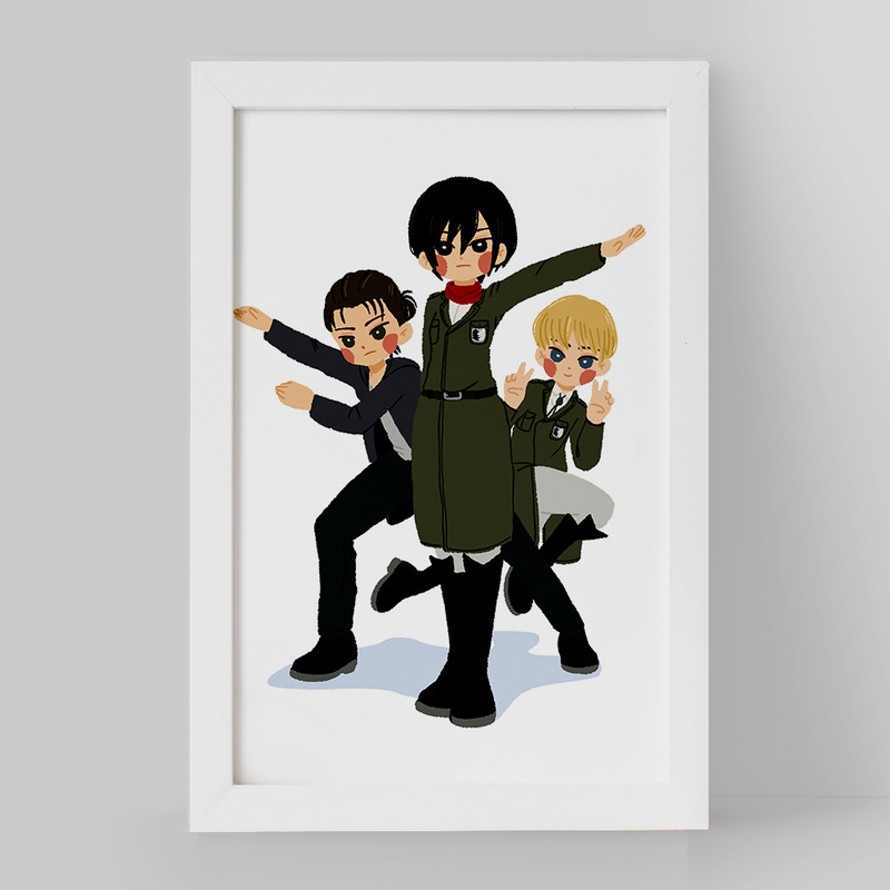 تابلو خندالو مدل ارمین میکاسا ارن انیمه اتک آن تایتان Attack on Titan کد 18595