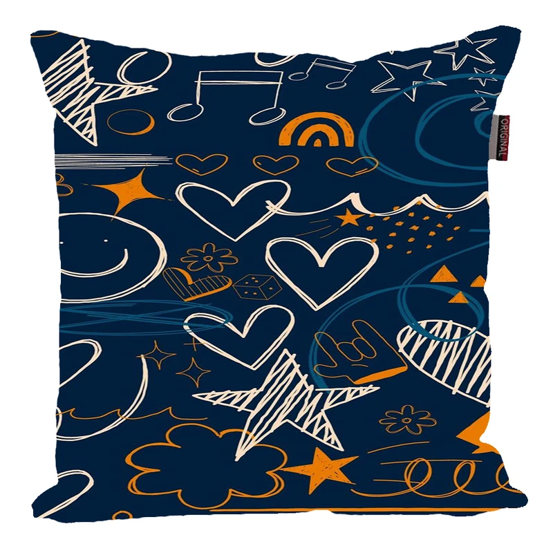 کوسن پاد آفرین مدل فانتزی طرح قلب و ستاره کیوت کد P46