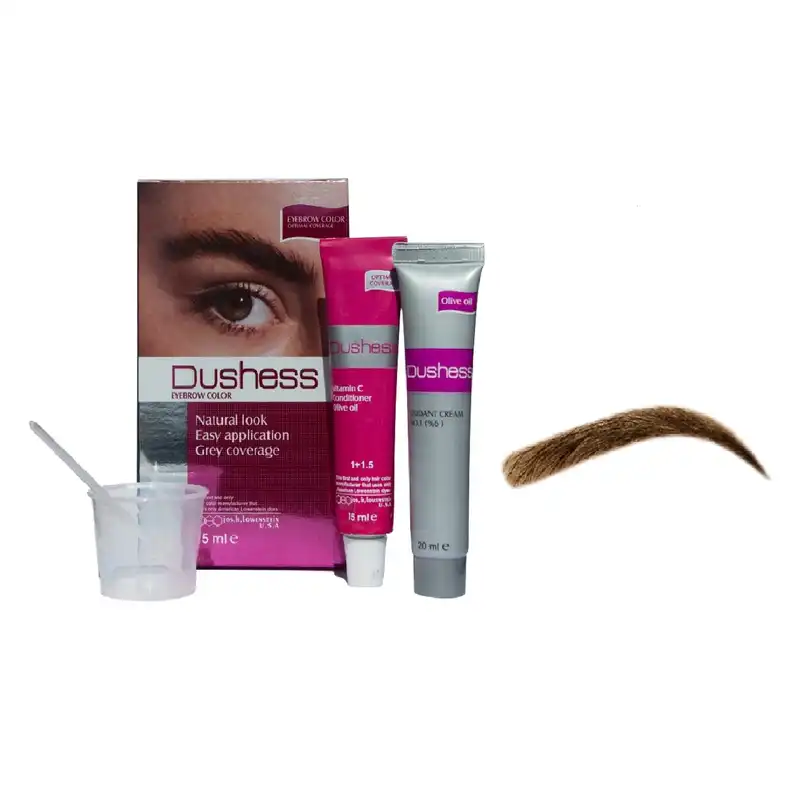 کیت رنگ ابرو دوشس شماره 8 حجم 15 میلی لیتر رنگ بلوند نسکافه ای روشن