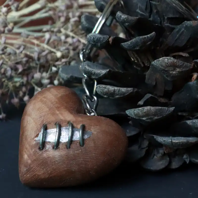 جاکلیدی چوبی طرح قلب