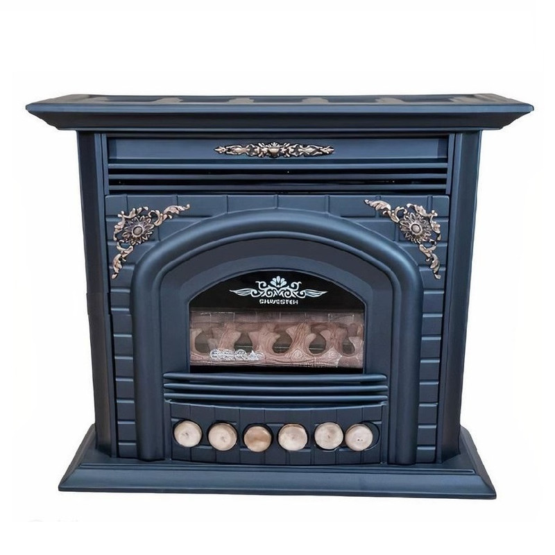 بخاری گازی شایسته طرح شومینه ای مدل لوکس چوبی