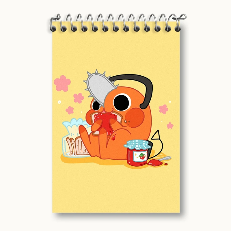 دفتر یادداشت 50 برگ خندالو مدل انیمه مرد اره ای کد F831