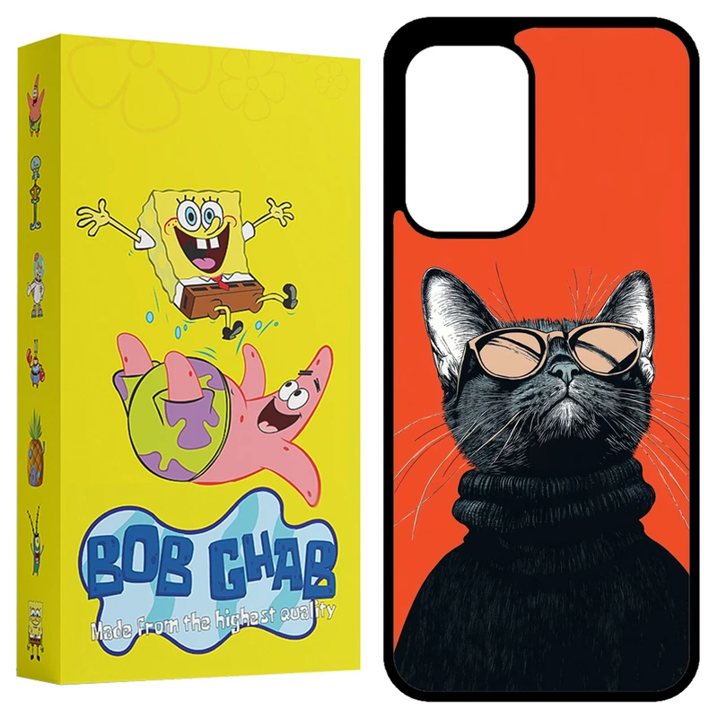 کاور باب قاب طرح گربه مدل BCPA33 مناسب برای گوشی موبایل سامسونگ Galaxy A33 5G