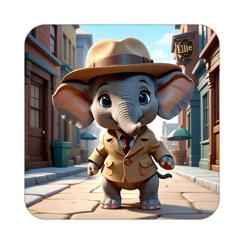 زیر لیوانی کاکتی طرح حیوانات کارتونی مدل mp27638