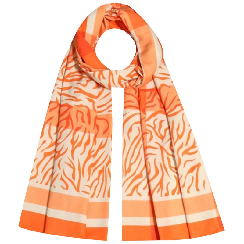 شال زنانه مدل موهر پاییزی پترن زبرا کد 9510-1