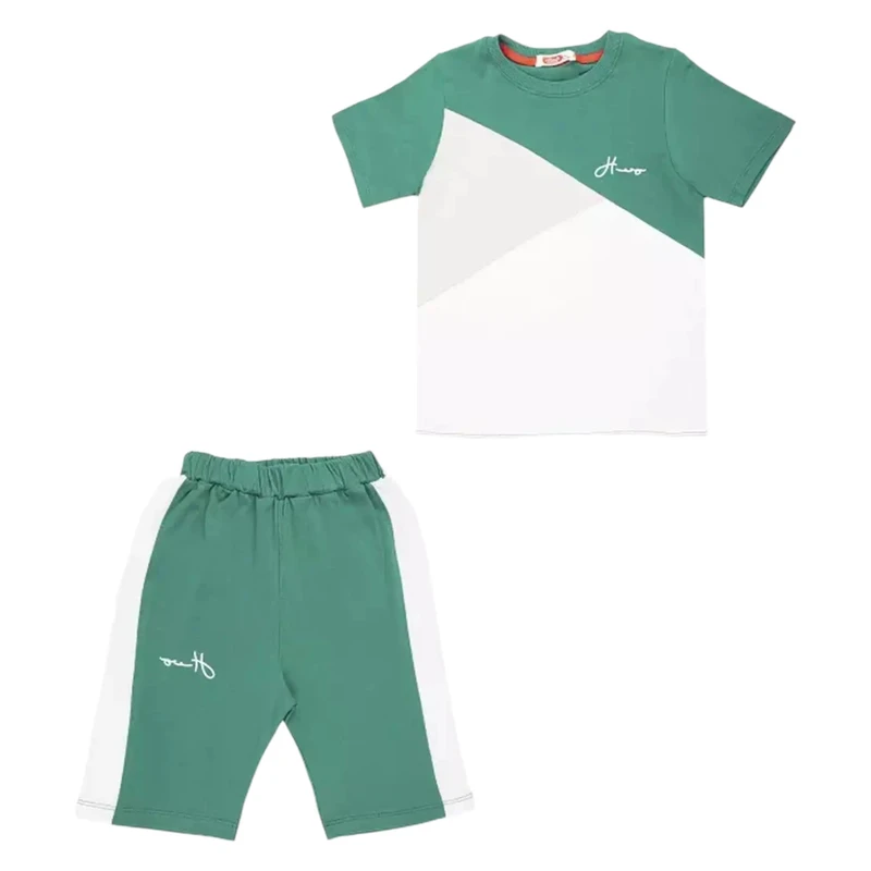 ست تی شرت و شلوارک پسرانه مدل MDSS-CG4168