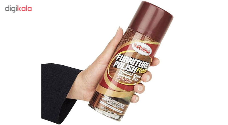 اسپری فوم براق کننده و پاک کننده چوب و مبل گل پخش حجم 450 میلی‌ لیتری بسته 2 عددی
