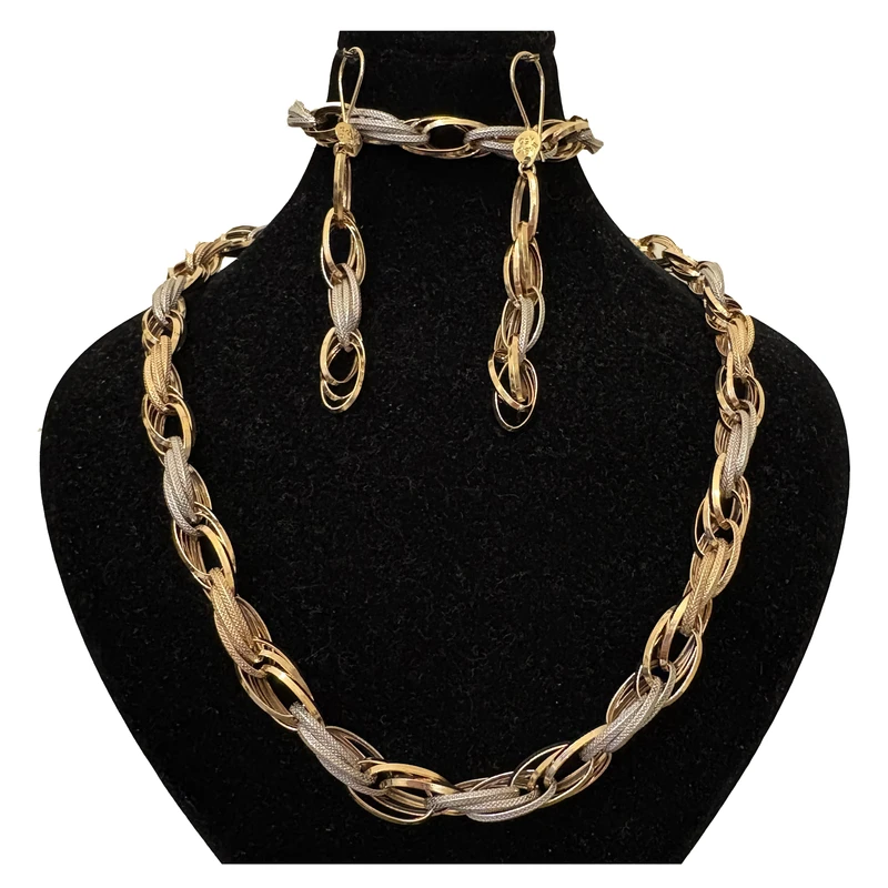 سرویس طلا کم اجرت 18 عیار زنانه دوست خوب مدل DK1061