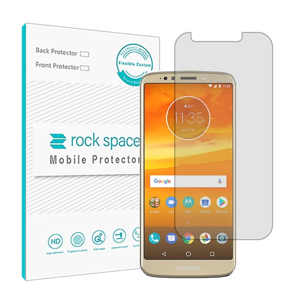 محافظ صفحه نمایش شفاف راک اسپیس مدل HyGEL مناسب برای گوشی موبایل موتورولا Moto E5 Plus