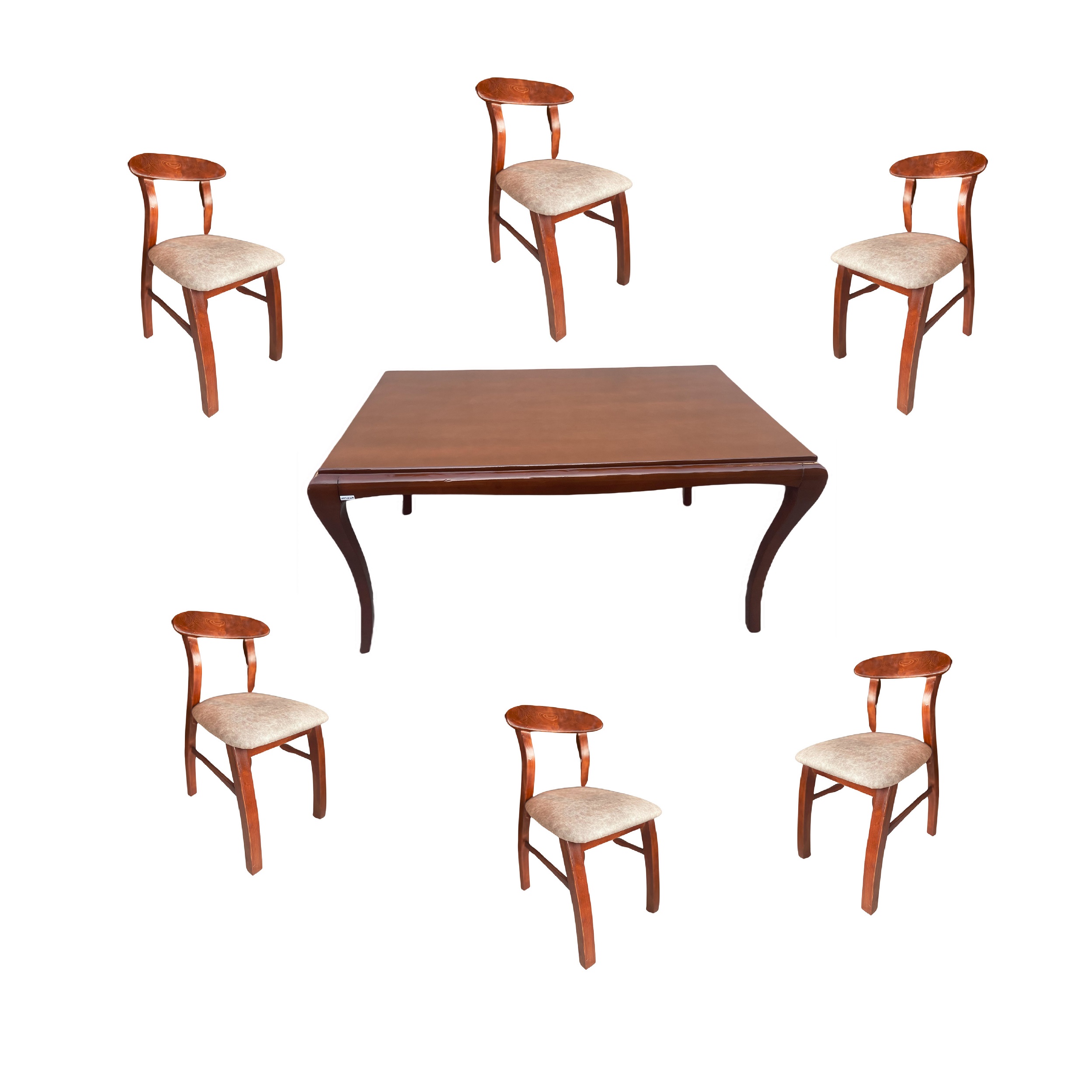 میز و صندلی ناهارخوری شش نفره گالری چوب آشنایی مدل 769