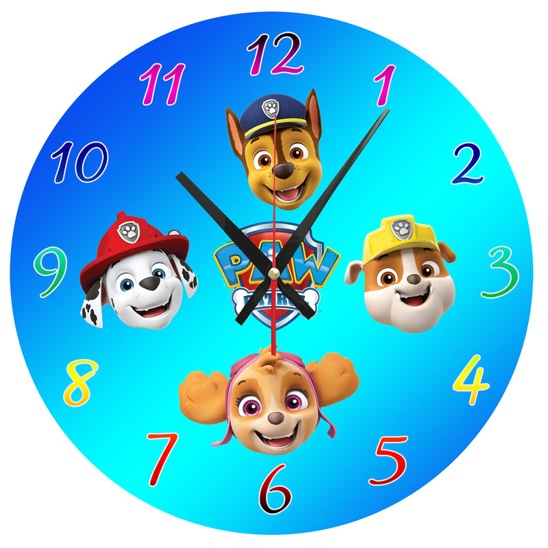 ساعت دیواری کودک مدل سگ نگهبان کد W30021