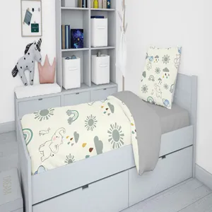 سرویس روتختی مدل فیل و رنگین کمان 4546 یکنفره 5 تکه