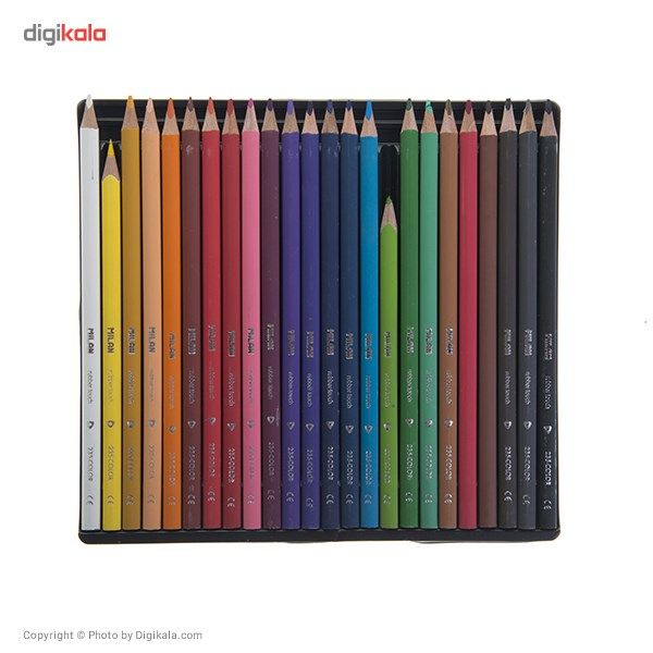 مداد رنگی 24 رنگ میلان مدل Rubber Touch