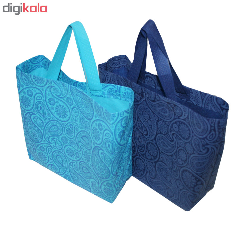 ساک دستی دوست دار محیط زیست رنگ آبی کاربنی