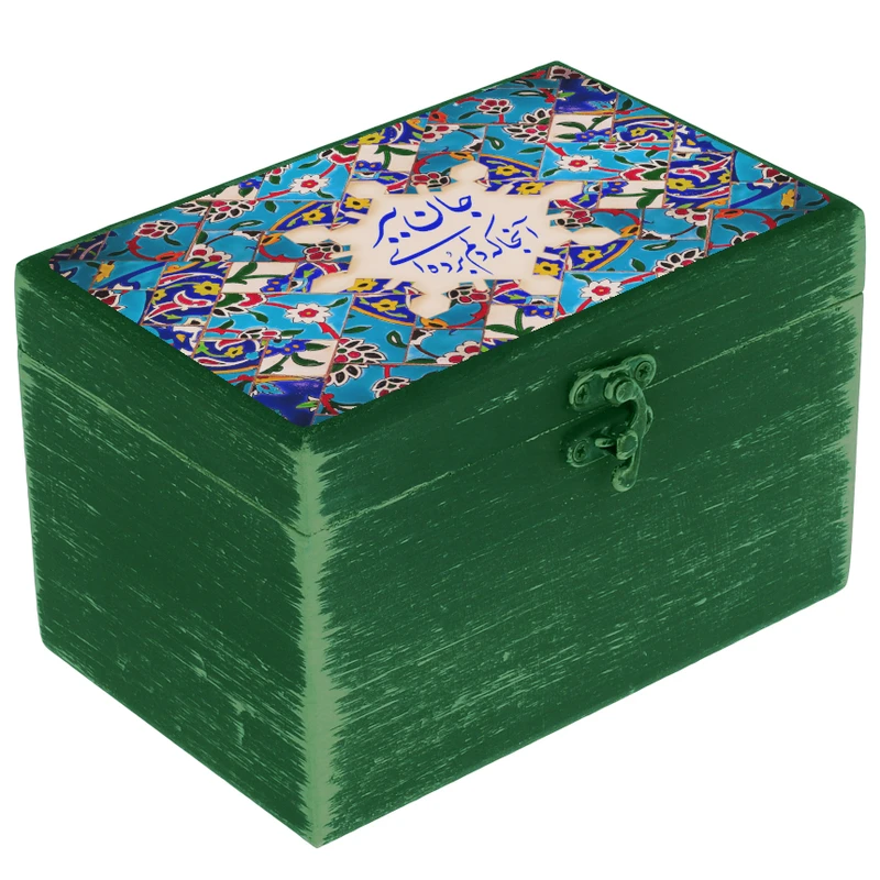 جعبه هدیه دست‌ساز طرح کاشی کد WB075