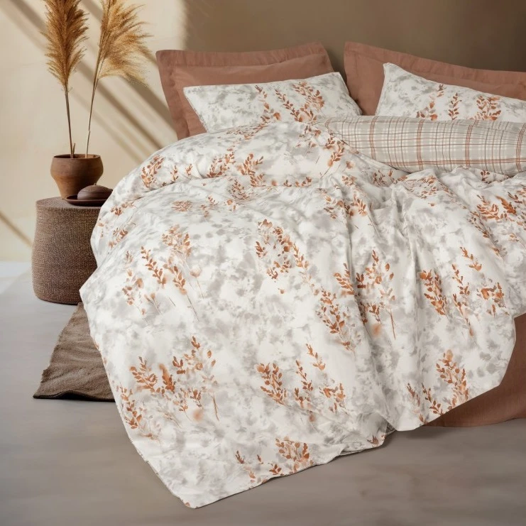 سرویس ملحفه 1 نفر 3 تکه کاتن باکس مدل Mode Line Lamina Tarcin TK