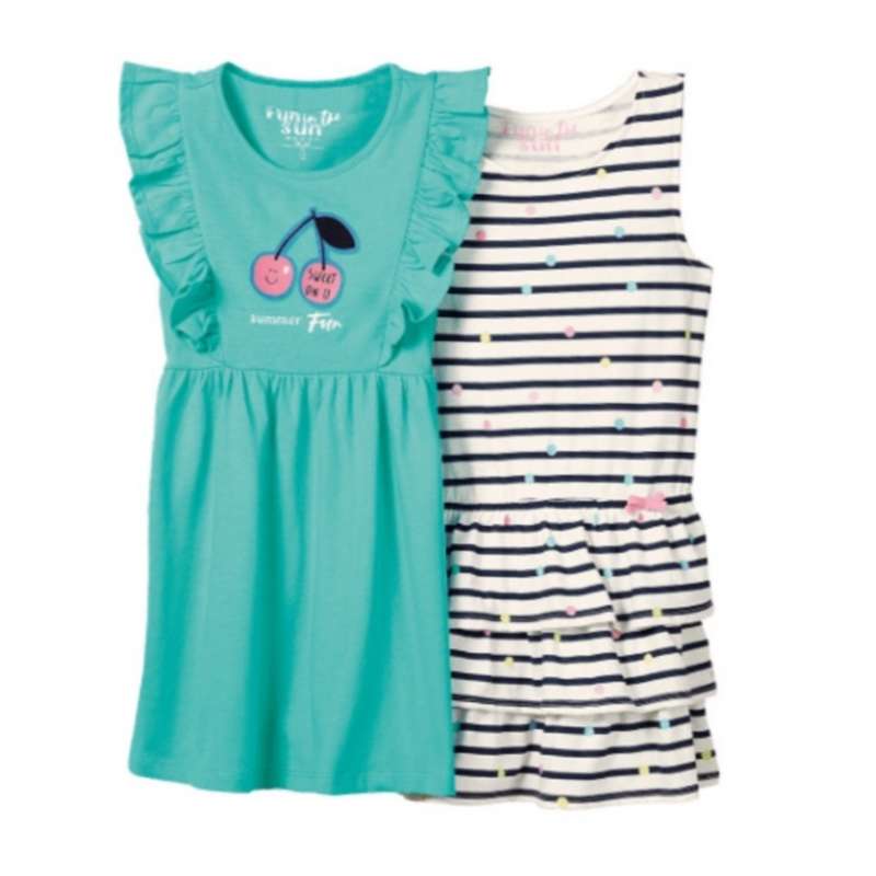 پیراهن دخترانه الایو مدل G304 مجموعه 2 عددی