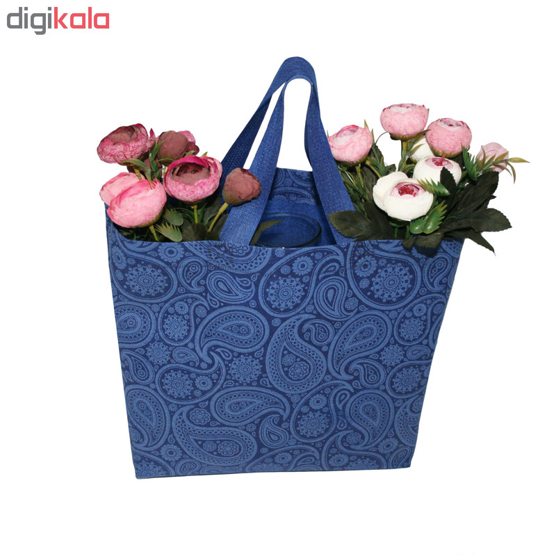 ساک دستی دوست دار محیط زیست رنگ آبی کاربنی