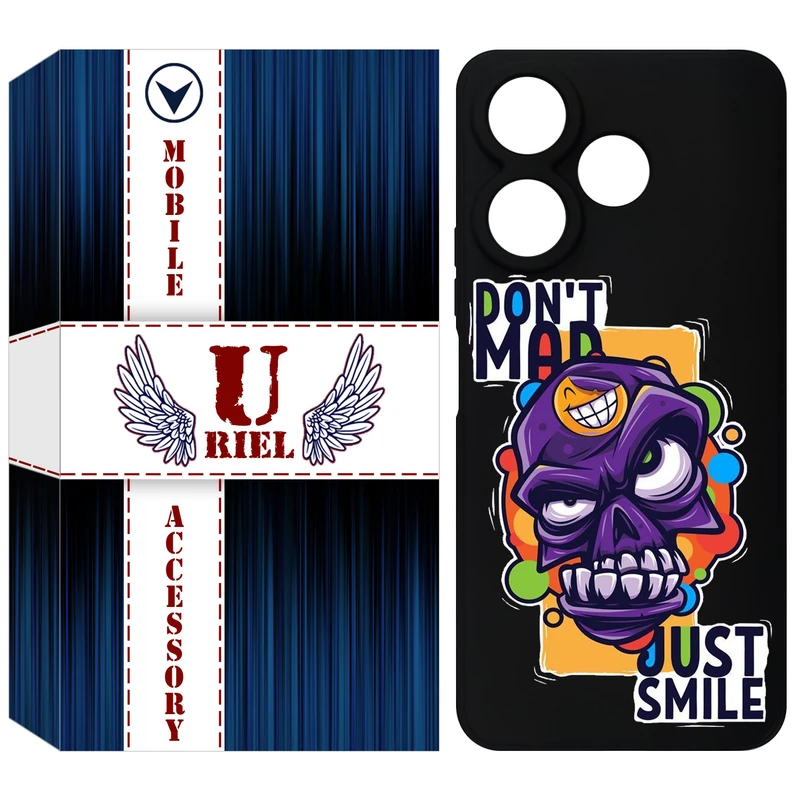 کاور یوریل قاب مدل KSH کد 33 طرح Smile مناسب برای گوشی موبایل شیائومی Redmi 13 4G / Redmi 13 5G / Poco M6 4G