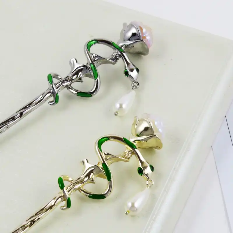 گیره مو زنانه مدل کانزاشی ماری کد G_Lnd_3164