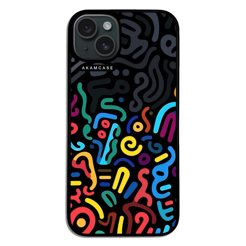 کاور آکام مدل AMC-WA15PLUS-DOODLE8 مناسب برای گوشی موبایل اپل iPhone 15 Plus