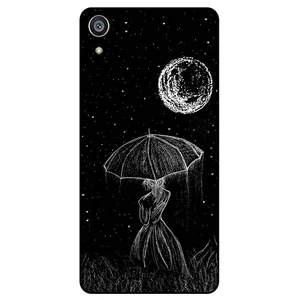 Megafone Girl and Moon 1369 Cover For Sony Xperia Z5