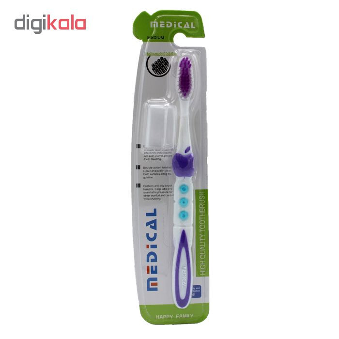 مسواک مدیکال مدل M-608 اپل پلاس با برس متوسط مسواک مدیکال مدل M-608 اپل پلاس با برس متوسط