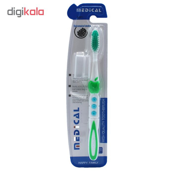 مسواک مدیکال مدل M-608 اپل پلاس با برس نرم مسواک مدیکال مدل M-608 اپل پلاس با برس نرم