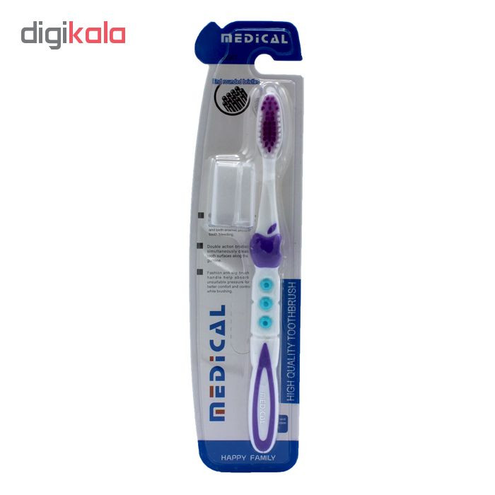 مسواک مدیکال مدل M-608 اپل پلاس با برس نرم مسواک مدیکال مدل M-608 اپل پلاس با برس نرم