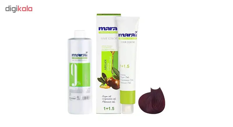 کیت رنگ مو مارال شماره 4.69 رنگ شرابی متوسط