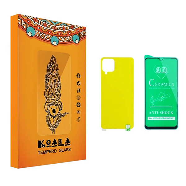 محافظ صفحه نمایش سرامیکی مدل Fade مناسب برای گوشی موبایل سامسونگ Galaxy A12 به همراه محافظ پشت گوشی