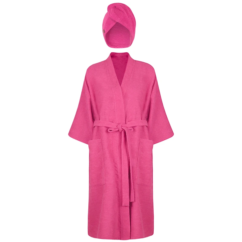 حوله پالتویی روماک مدل نیلوفرین سایز 110 به همراه کلاه هندی