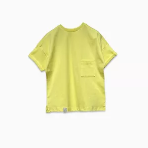 تی شرت لانگ  آستین کوتاه بچگانه مدل khh رنگ خردلی