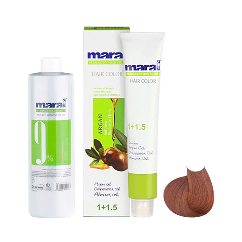 کیت رنگ مو مارال سری الگانس شماره 6.87 رنگ برنزی