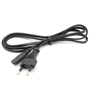 کابل برق دو پین کد zabti طول 1.5 متر بسته 8 عددی 