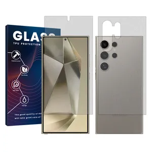 Glass Resistant model Matte screen protector suitable for Samsung Galaxy S24 Ultra mobile phone along with the back protector