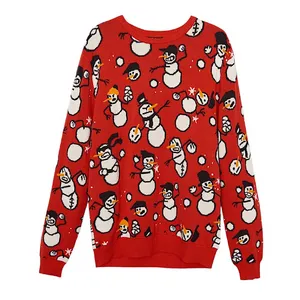 پلیور زنانه مدل بافت آدم برفی