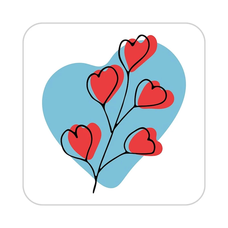 زیر لیوانی کاکتی طرح عاشقانه مدل mp38184