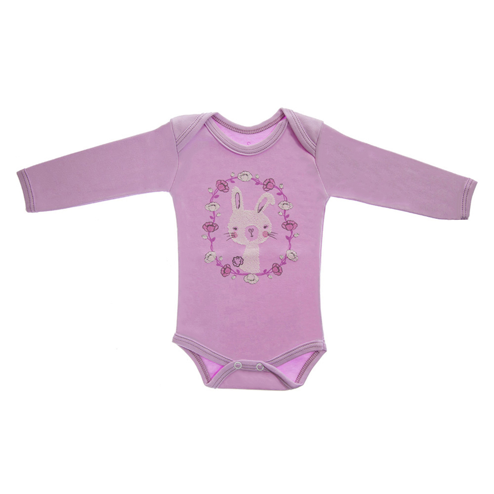 بادی آستین بلند نوزادی کد 65 رنگ بنفش