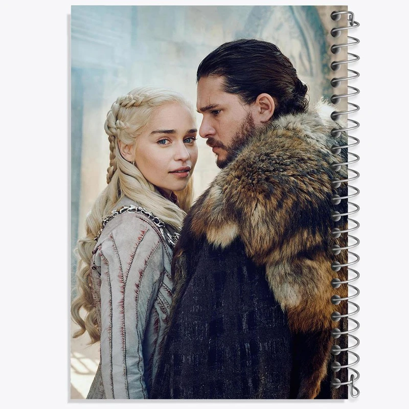 دفتر مشق 100 برگ خندالو طرح دنریس تارگرین و جان اسنو گیم اف ترونز Game of Thrones کد 2669