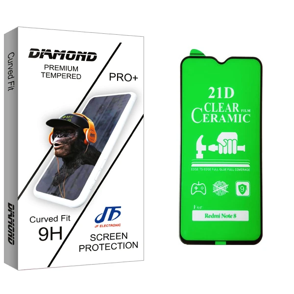 محافظ صفحه نمایش سرامیکی جی اف مدل Diamond glass مناسب برای گوشی موبایل شیائومی Note 8