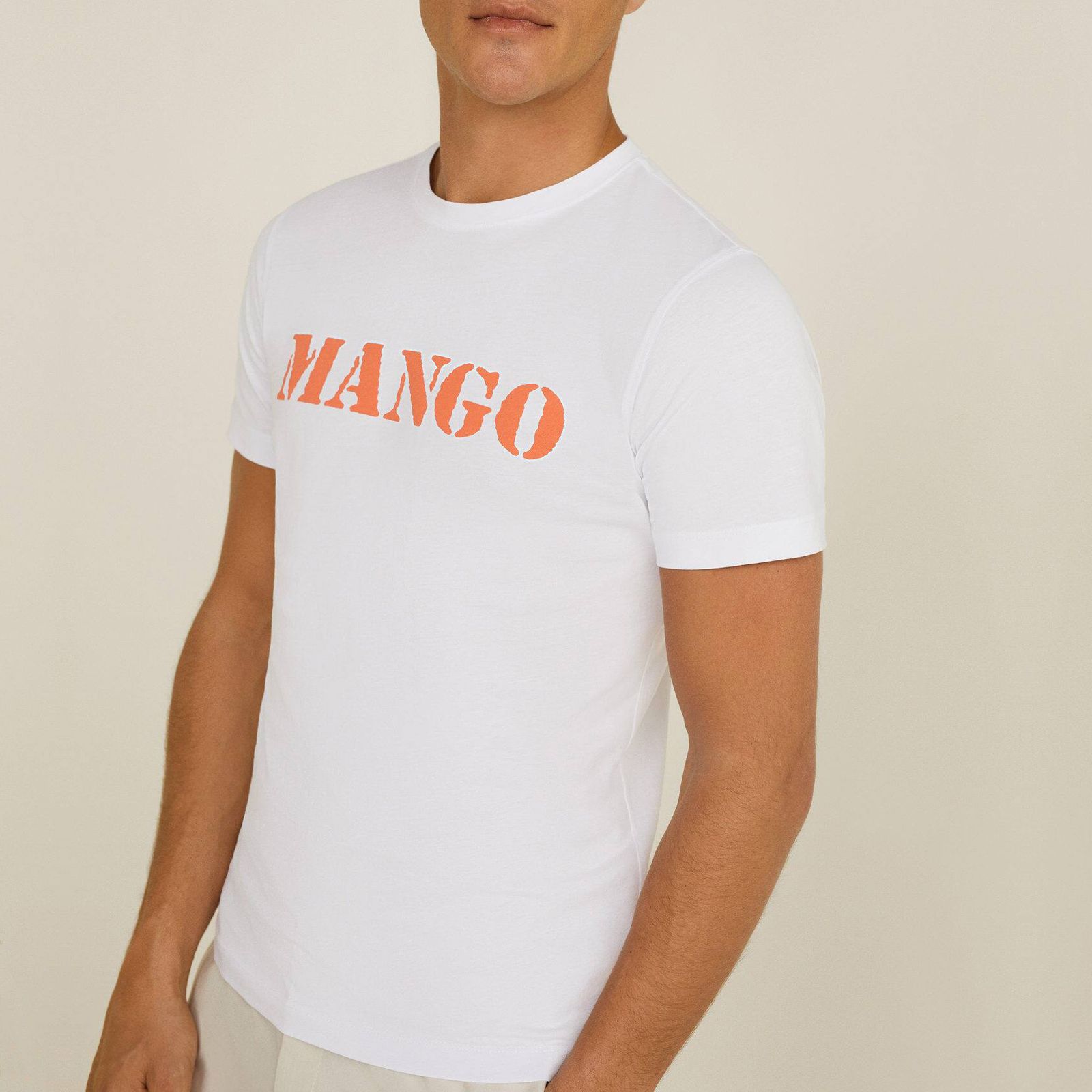 تی شرت آستین کوتاه مردانه مانگو مدل OR070LOG -  - 3