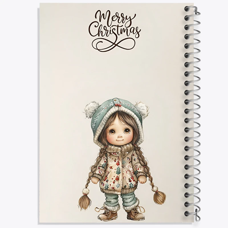 دفتر ژورنال نویسی 50 برگ خندالو مدل نقطه ای طرح دخترانه کیوت کد F5808