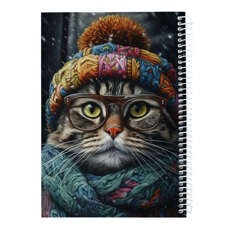 دفتر نقاشی 40 برگ کارنیلا طرح گربه و کلاه بافتنی کد kdn637