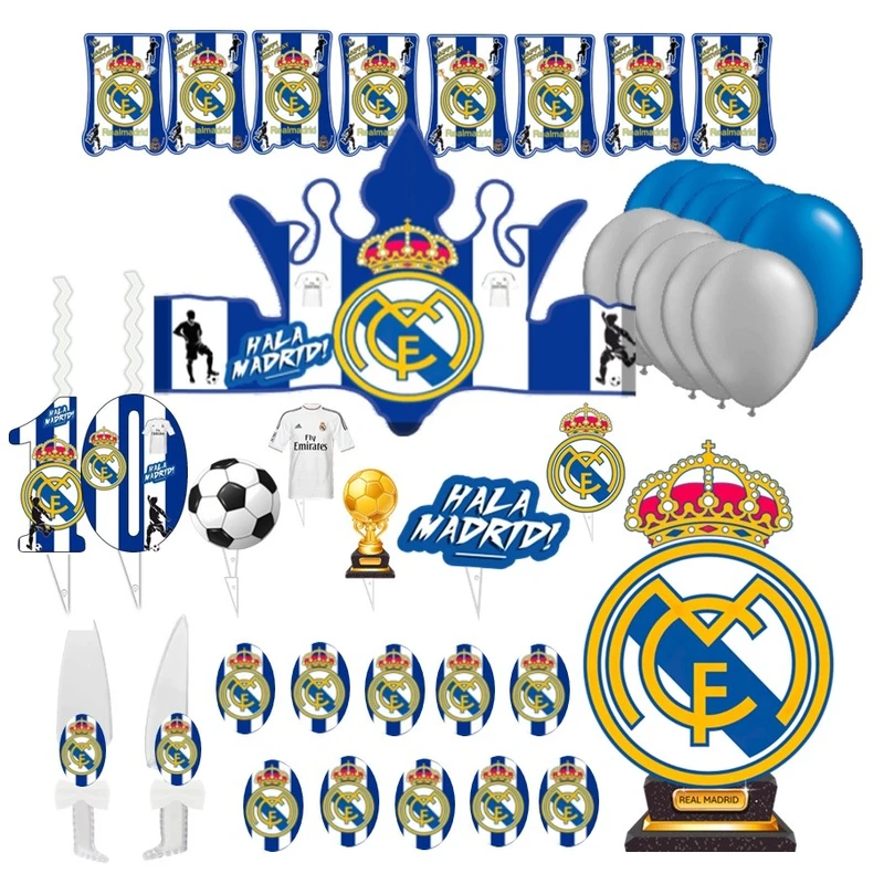 مجموعه 38 عددی تم تولد فوتبالی طرح رئال مادرید کد 10