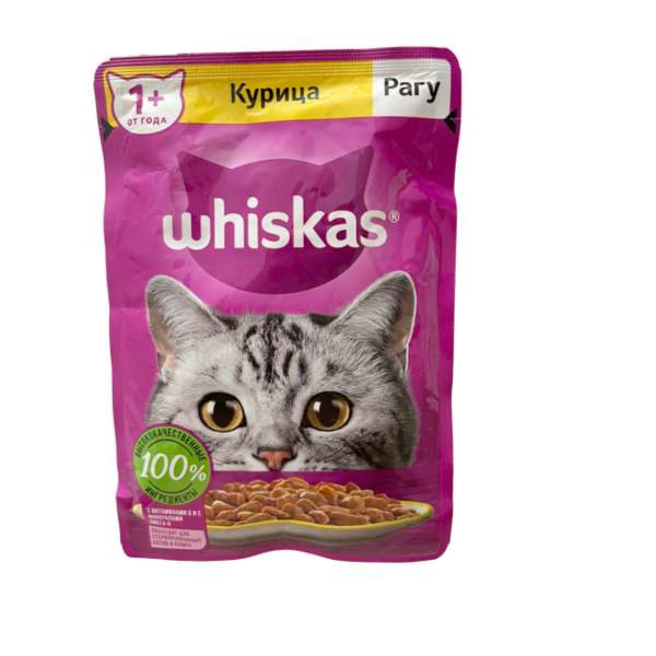 پوچ گربه ویسکاس مدل مرغ در سس وزن 75 گرم بسته 10 عددی