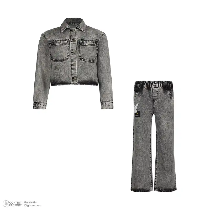 ست کت و شلوار جین دخترانه تیپ تاپ مدل ‏24040T181011