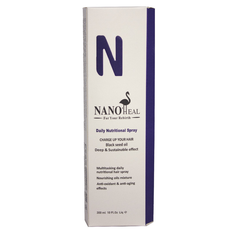اسپری تقویت کننده موی سر نانوهیل مدل روغن سیاه دانه حجم 300 میلی لیتر