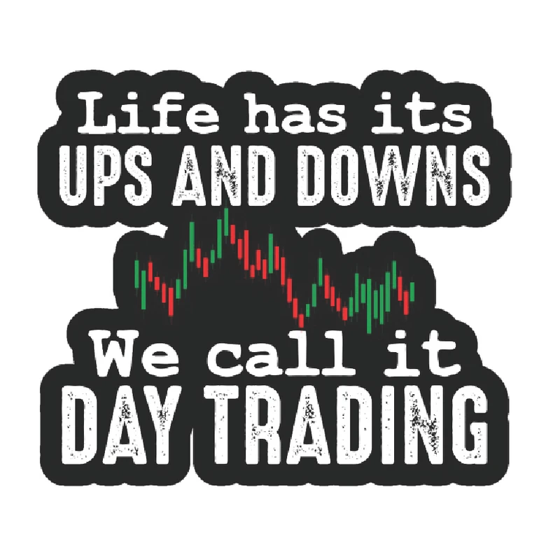  استیکر لپ تاپ طرح Day trading کد ST281