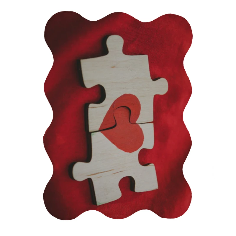 پادری مدل دالبر طرح قلب کد 8194 سایز 80x110 سانتی متر